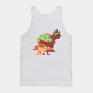 Burger Monster Funny Tank Top